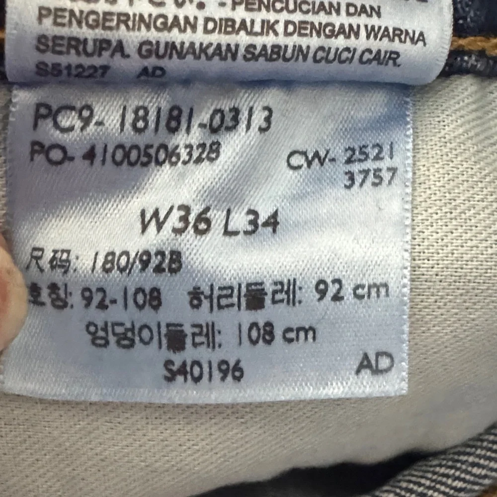 Levi's Classic Straight Denim Jeans 36x34